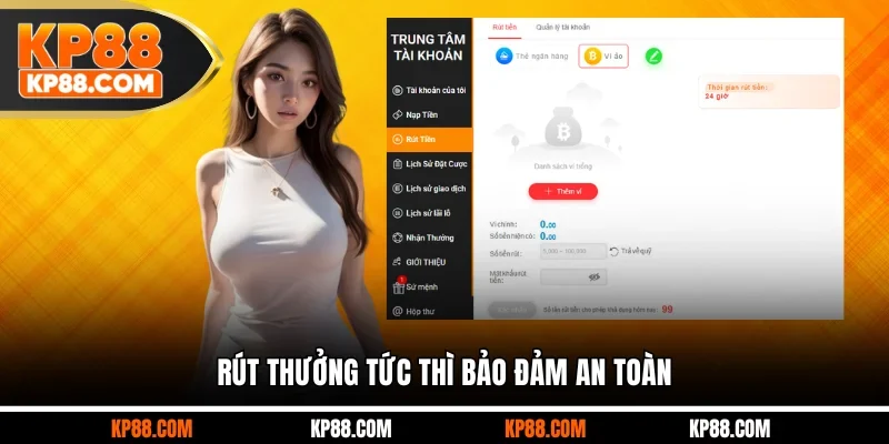 Rút thưởng tức thì bảo đảm an toàn